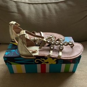 Women's Wonder Gladiator Crystal Sandals SZ 8